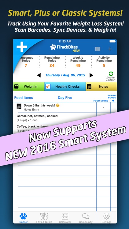 iTrackBites Plus - Smart Weight Loss Tracker & Points Calculator for Diet Nutrition Watchers screenshot-0