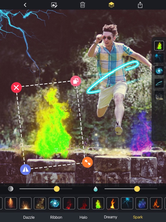 Bokeh Photo Editor – Colorful Light Camera Effects iPad screenshot 5 - Productivity app