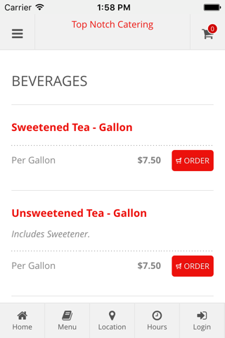 Top Notch Catering Online Ordering screenshot 3