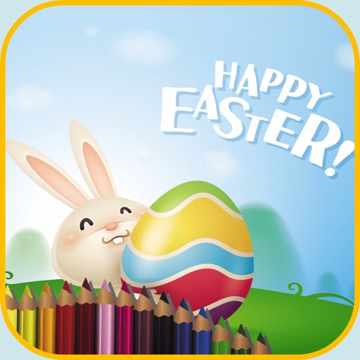 easter coloring book - my game free for children with eggs, happy a rabbits, chickens and chicks - colouring kids For iPhone and iPad iOS App