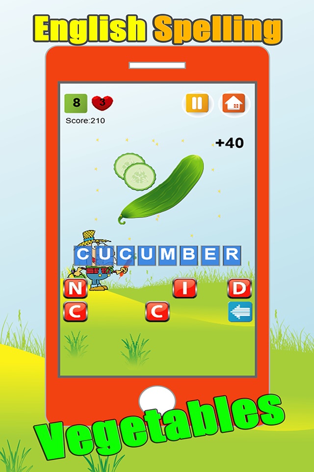 Practice Spelling Vegetables Words Games For Kids screenshot 3
