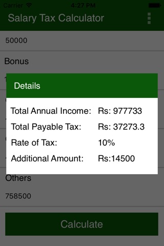 Salary Tax Calculator Pakistan screenshot 3