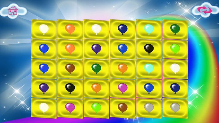 Color Balloons Memory Match Flash Cards Game