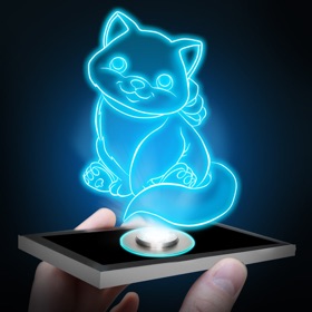 螢幕擷取畫面 (3) Hologram Cat Kitten 3D Prank