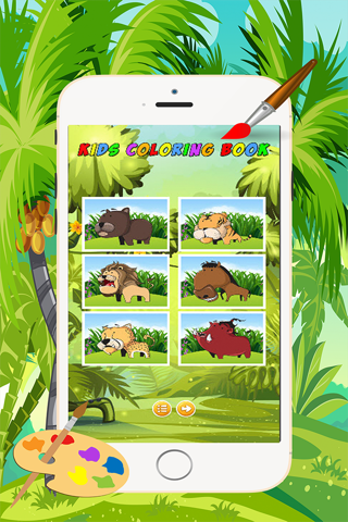 Cartoon Animal Coloring Book - Drawing and Painting Colorful for kids games free screenshot 4