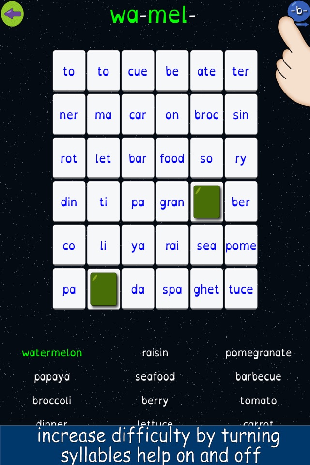 Syllable Word Search screenshot 2