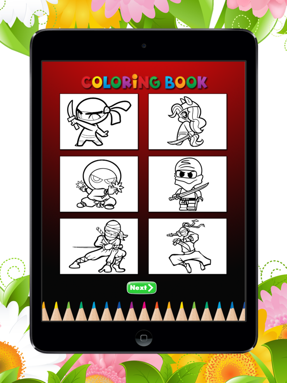 The Ninja Coloring Book: Learn to draw and color a ninja, weapon and more iPad screenshot