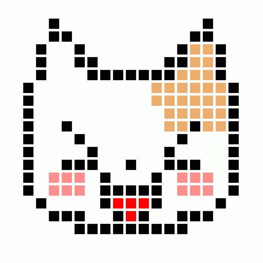 Котик пиксельный рисунок