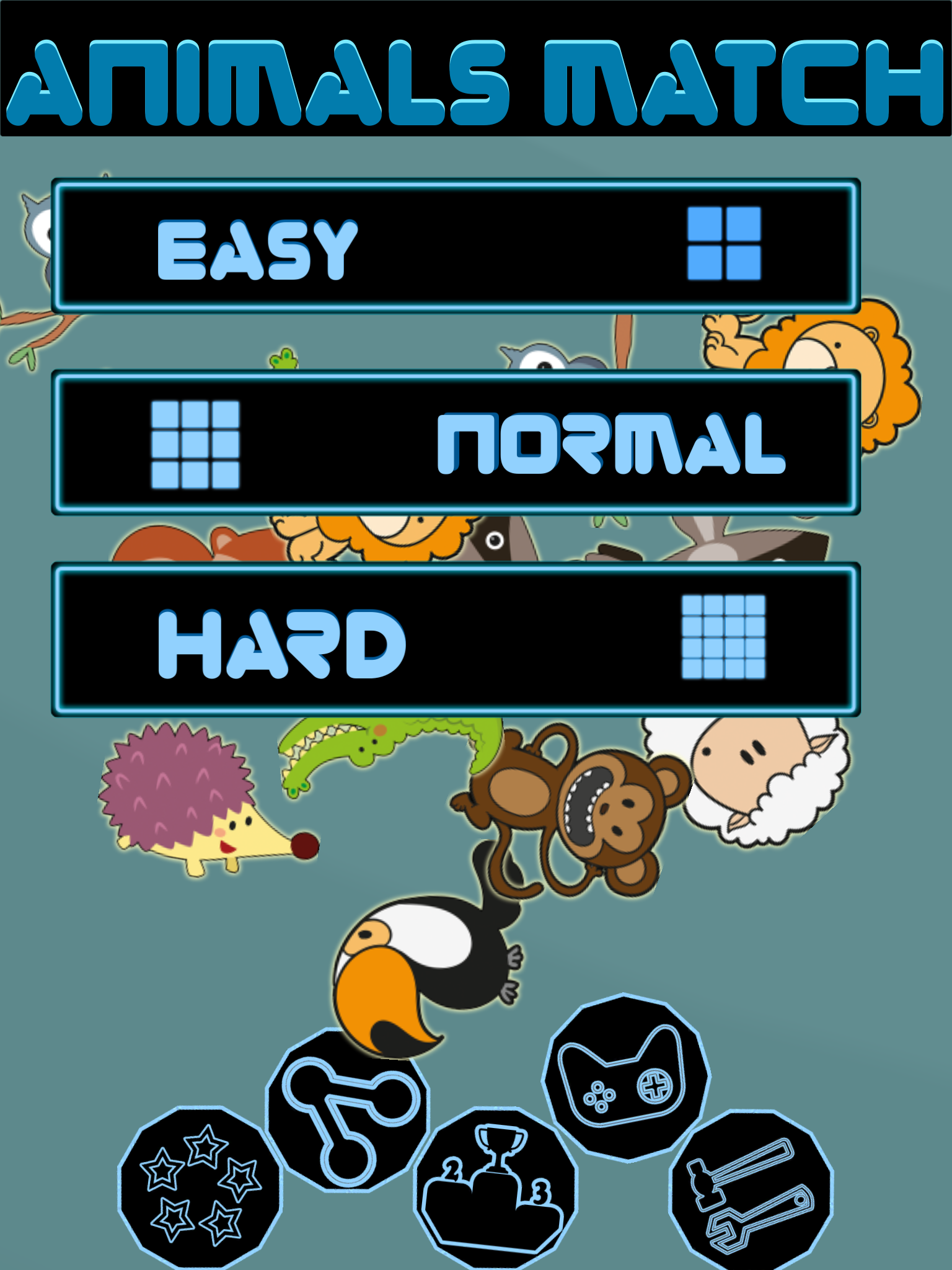 Funny Animals Matching Game