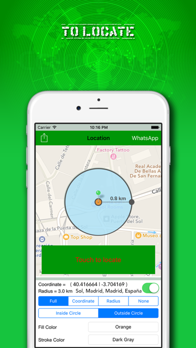 Screenshot #3 pour Mobile Locator for WhatsApp, coordinates of the location to send to your contacts FREE