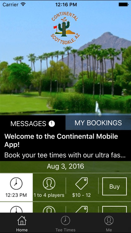 Continental Golf Tee Times