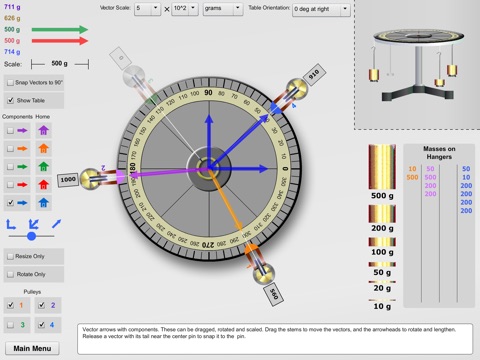 KET Virtual Physics Labs - Force Table screenshot 2