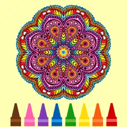Mandala Adult Coloring Book for Stress Relief Free Printable app icon