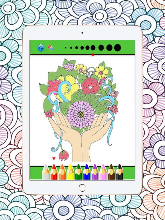 Mandala Coloring Page : Best Colors Therapy Stress Relieving Book For Adult Free iPad screenshot