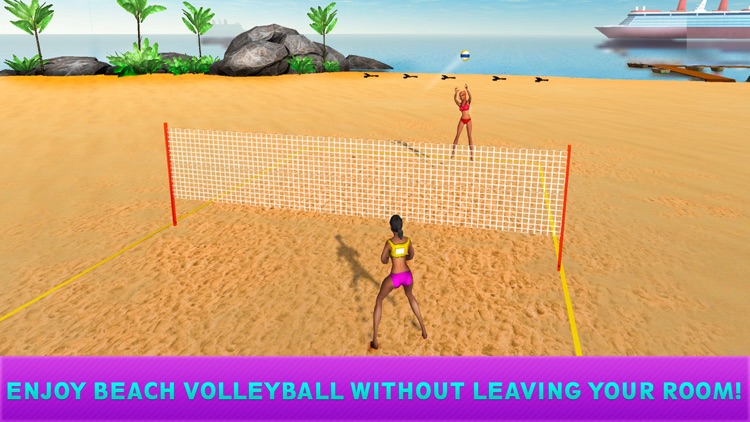 Girls Beach Volleyball Championship 3D screenshot-3