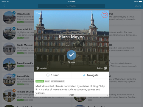 Screenshot #6 pour Madrid - Planificateur de voyages par Tripomatic, guide de voyage et carte hors ligne