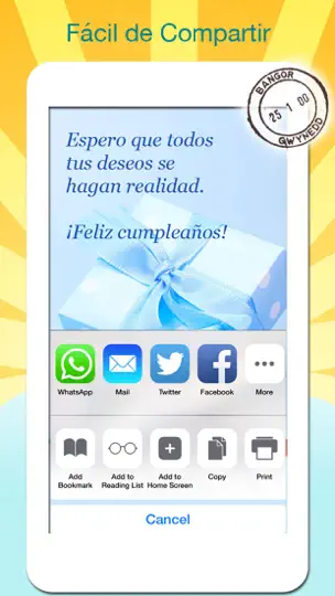 Captura de pantalla de Feliz Cumpleaños - Tarjetas De Cumpleaños, Tarjeta De Felicitación & Saludos: Texto En Las Imagenes Fotos en iPhone 4