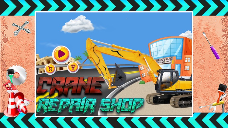 Crane Repair Shop - Fix the construction vehicle in this mechanic game