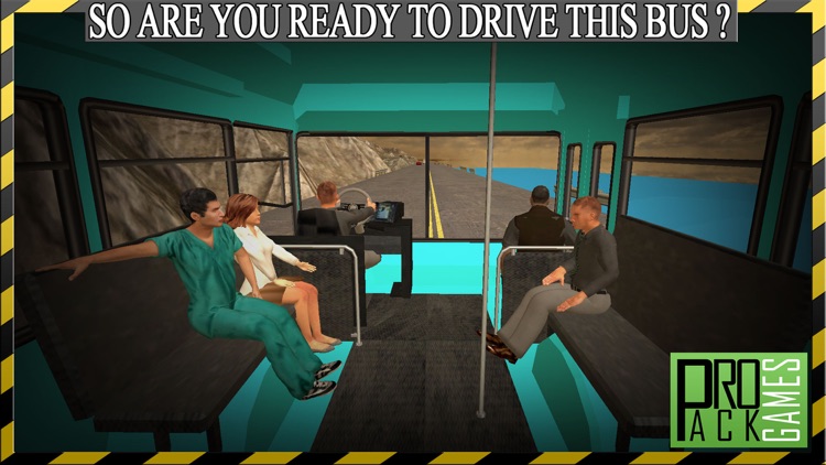Dangerous Mountain & Passenger Bus Driving Simulator cockpit view – Transport riders safely to the parking