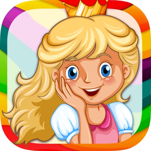 Royal Princess - coloring book for girls to paint and color fairy tales icon