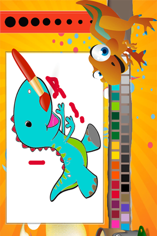 Cute Dino Coloring Book - Drawing Pages and Painting Games for Boy and Girl screenshot 4