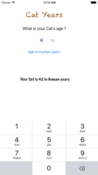 Cat Age Calc. app screenshot