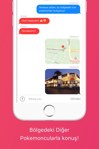 PokeChat - Chat with Pokemon players in your zone! Share your Photo and Location! Catch Pokemon Together! screenshot 2