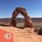 With this application you can freely walk around the "Delicate Arch", a 20 meter freestanding natural arch located in the Arches National Park, Utah, United States of America