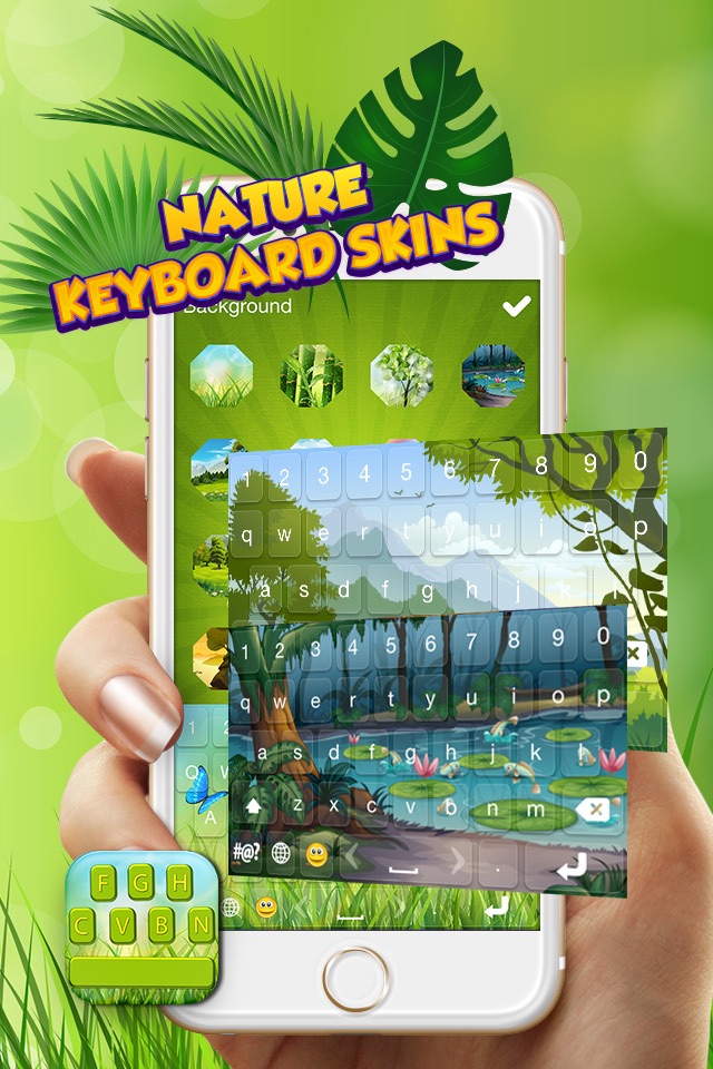 Nature Keyboard Skins –  Seasons Background Themes and Color Key.s for Texting screenshot 2