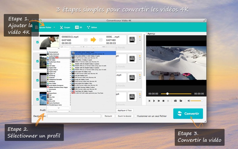Screenshot #1 pour Convertisseur Vidéo 4K - UHD