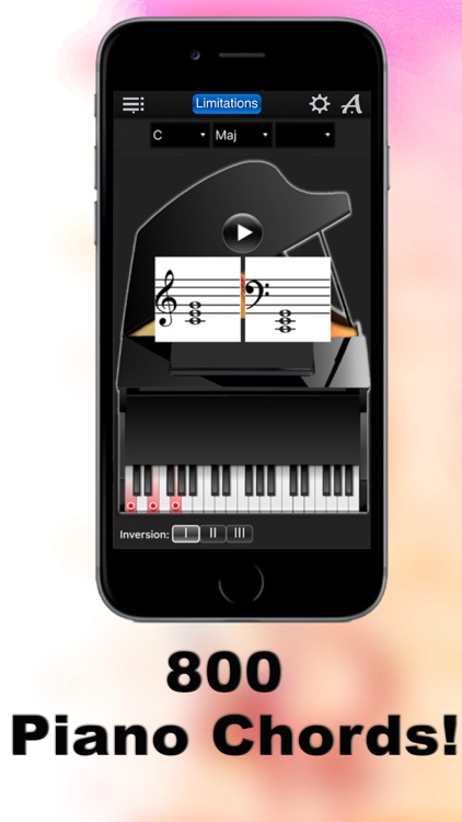Piano Chords Compass Lite - learn the chord notes & play them screenshot-0