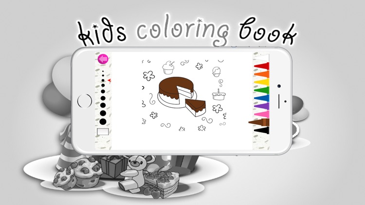 Coloring book (Cake) : Coloring Pages & Learning Educational Games For Kids Free!