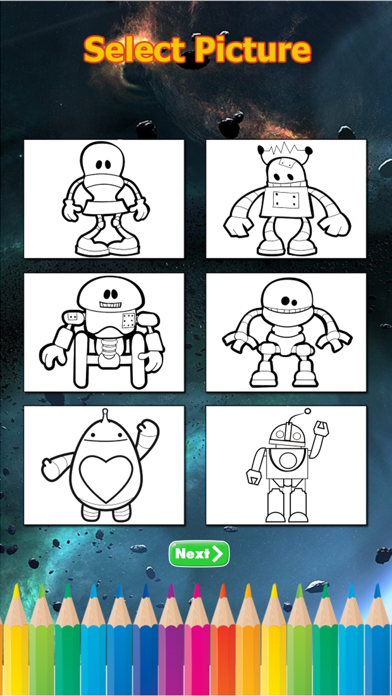 Robot Coloring Book For Kids iPhone screenshot