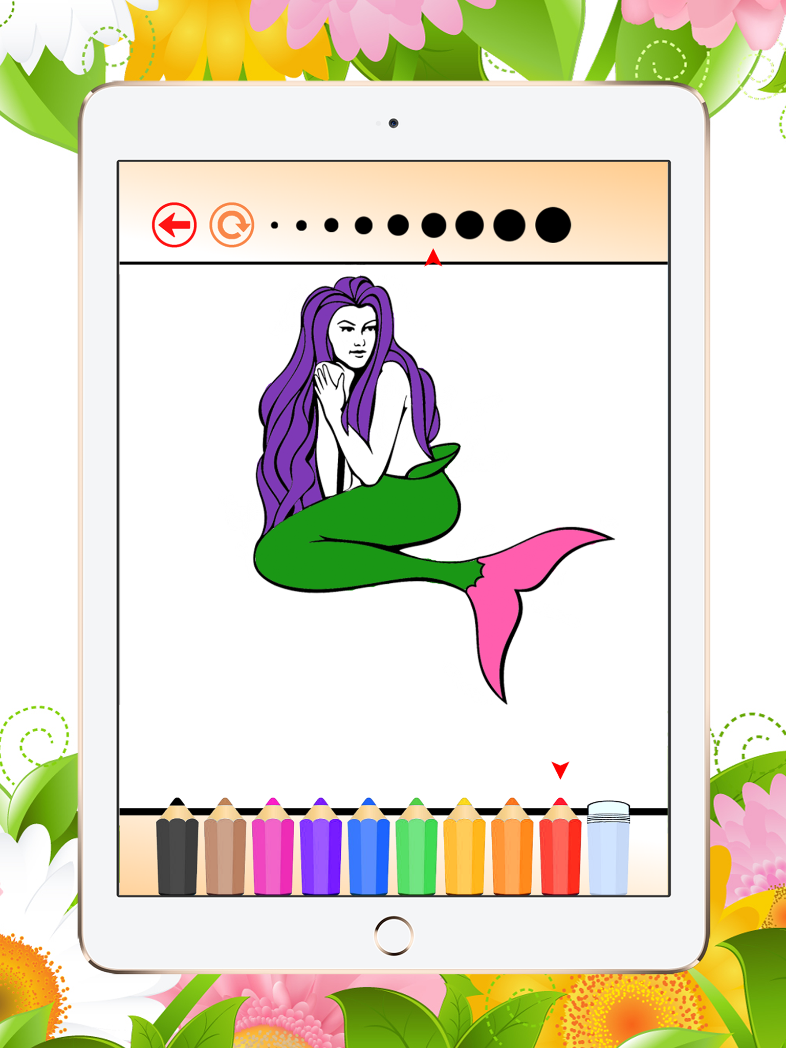 Mermaid Coloring Book For Girls: Learn to color and draw a Mermaid, Free games for children screenshot 6