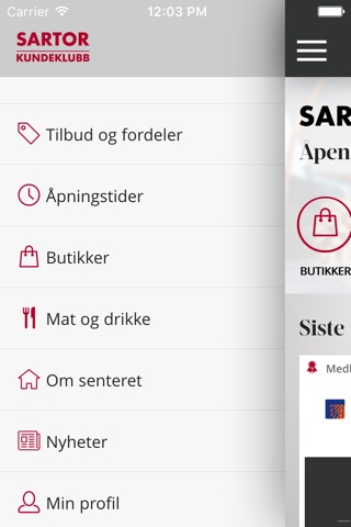 Sartor Kundeklubb screenshot 2