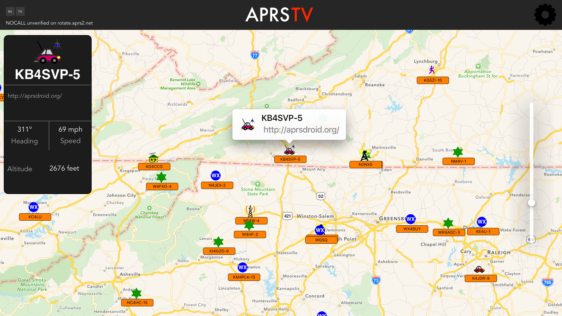 APRS TV screenshot 3