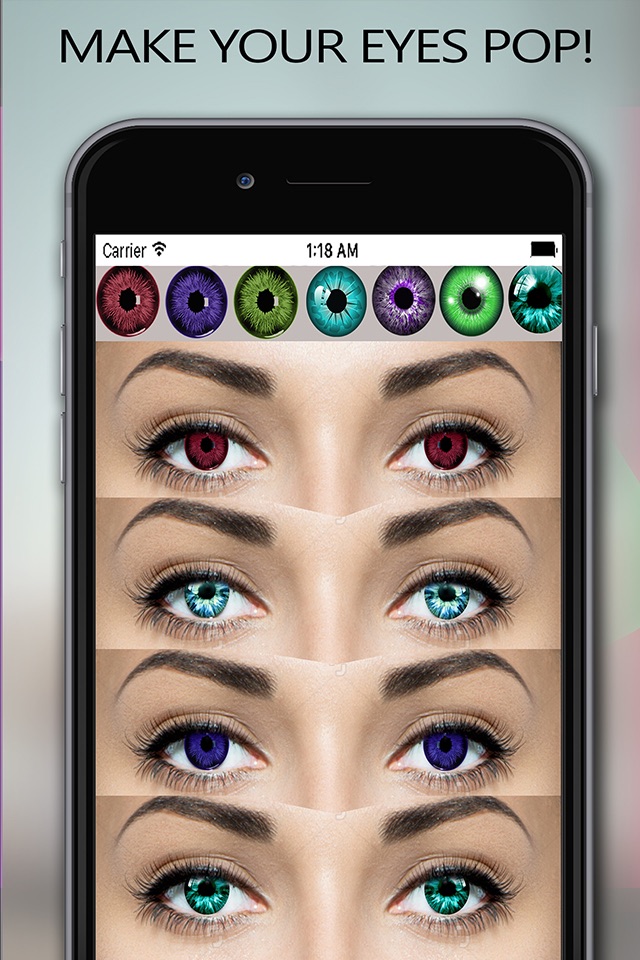 Colored Eye Maker - Make Your Eyes Beautiful & Gorgeous With Pretty Photo Eye Effects screenshot 2