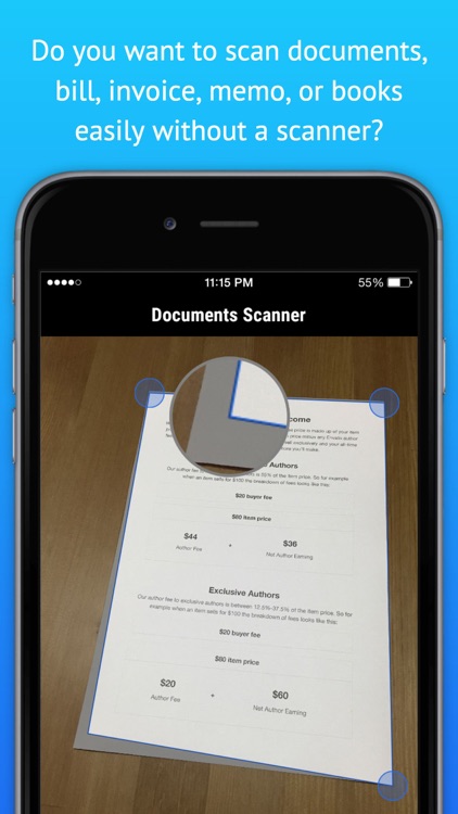 Documents Scanner - scan documents, bill, invoice, memo, or books easily
