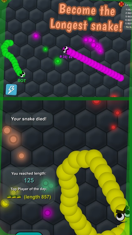 Slimy .IO: Snake Snither MMO -Run, Eat Color Dot
