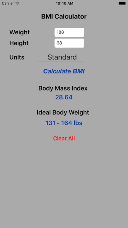 Simple BMI Body Mass Index Calculator Meter Tool, Weight