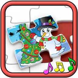Kids Christmas Jigsaw Puzzle Shapes - educational game for preschool children 3+ app icon