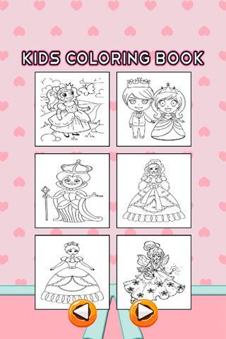 Princess Coloring Book - Drawing Pages and Painting Educational Games Learning Skill For Kid & Toddler screenshot 2