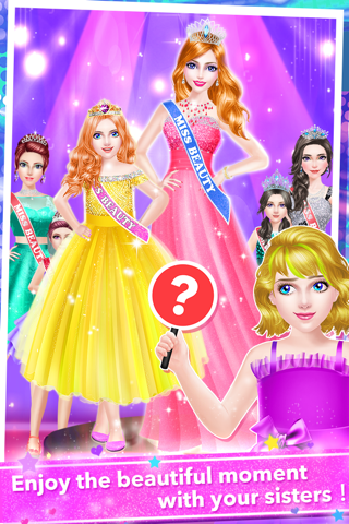 Sisters Beauty Contest - Pageant Queen Salon: Royal SPA, Makeup & Dressup Girls Game for FREE screenshot 2