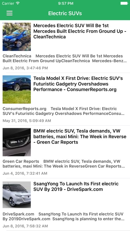 Electric Car News & Vehicles Rumors