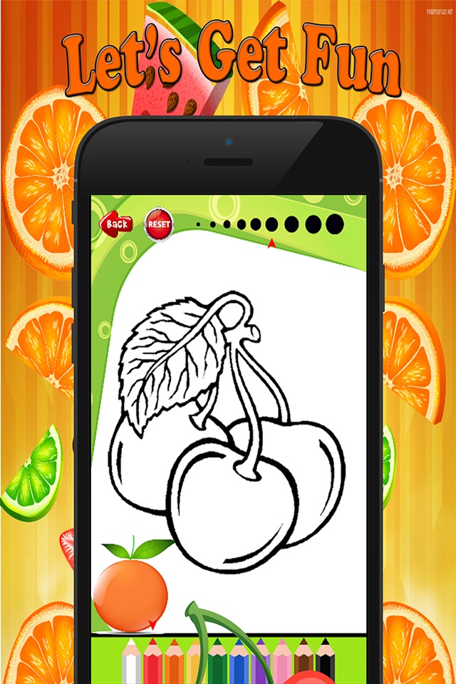 Fruit Vegetable Paint and Coloring Book: Learning Skill The Best of Fun Games Free For Kids screenshot 4