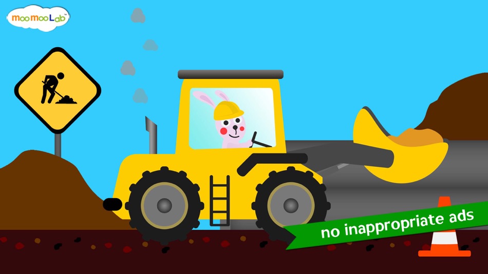 Construction Vehicles - Digger, Loader Puzzles, Games and Coloring Activities for Toddlers and Preschool Kids - 1.0 - (iOS)
