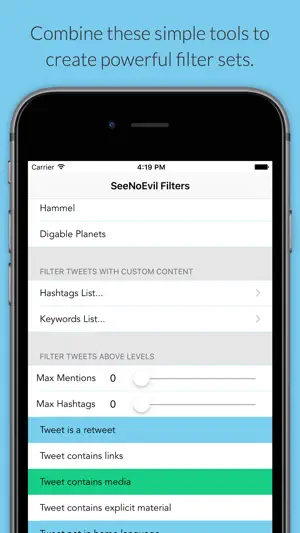 SeeNoEvil for Twitter screenshot 4
