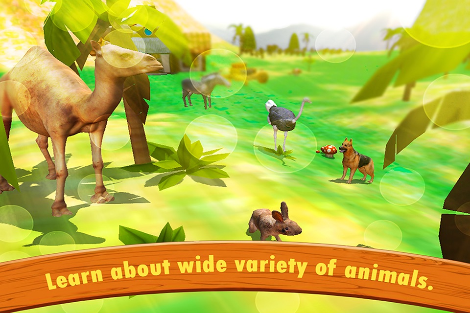 Village Farm Animals Kids Game - Children Loves Cat, Cow, Sheep, Horse & Chicken Games screenshot 3