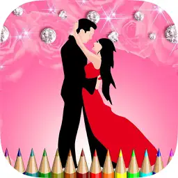 Wedding Coloring Book: Learn to color and draw wedding card, Free games for children app icon