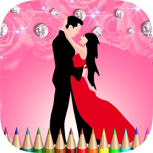 Wedding Coloring Book: Learn to color and draw wedding card, Free games for children icon